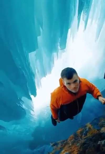 ? Inside an ice cave in Eklutna, Alaska ?