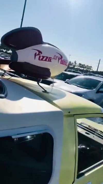 Today in Anaheim ?Pizza Planet delivery truck.