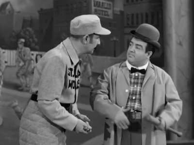 Abbott & Costello's most famous rendition of their "Who's on First?" comedy routine. Filmed in 1945 (for "The Naughty Nineties") and later selected for use and preservation by the Baseball Hall of Fame in Cooperstown, NY.