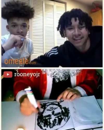 Guy drawing stranger on Omegle