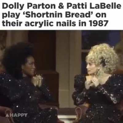 Dolly Parton &amp; Patti LaBelle play 'Shortnin' Bread' on their Acrylic Nails