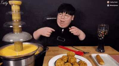 Remember cheese fountain man? Well he succeeded this time.