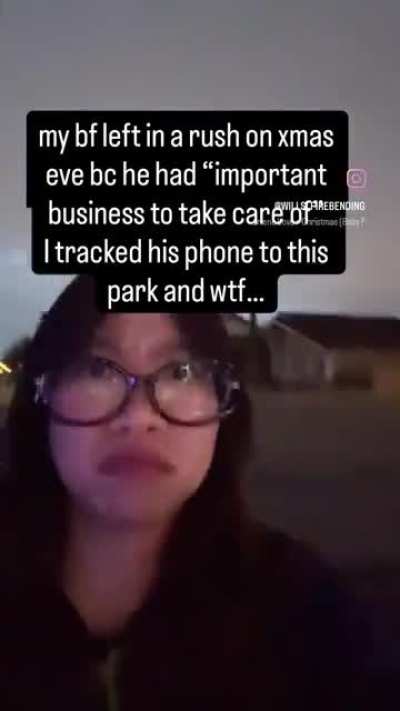 Boyfriend left in a rush on Christmas Eve because he had "important business"