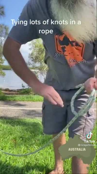 Tying multiple knots in 30 seconds