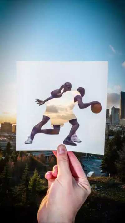 Printed, cut, &amp; photographed every frame of MJ's Last Shot to create this