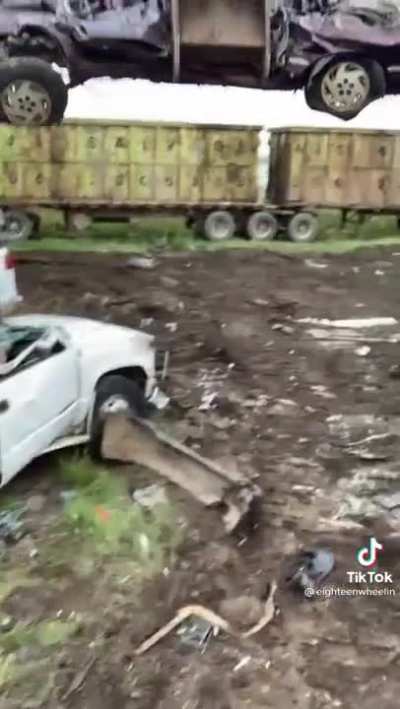 Crushing cars with precision.