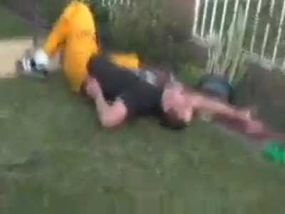 Wrestling on the roof!
