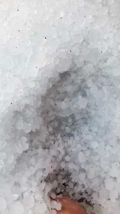 The amount of hail we received yesterday in Florida
