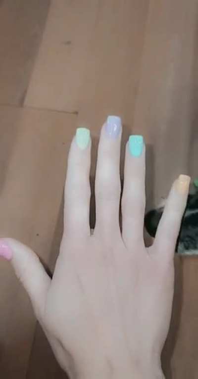 Just wanted to show off my Easter nails til I was interrupted.. ? I love him!❤