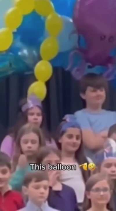 Kid slowly looses his sanity vs a balloon