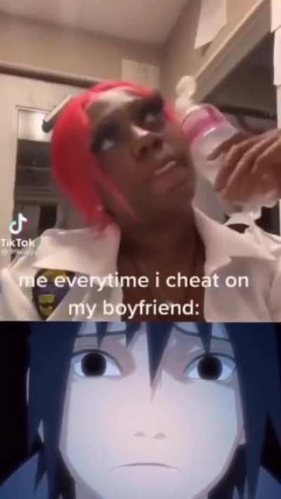 "Haha, so I cheated" ?