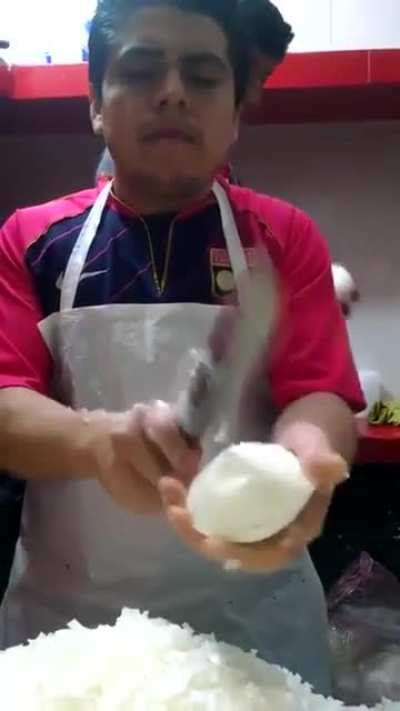 Cutting onions