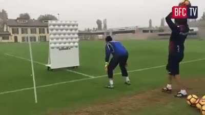 Training a goalkeeper