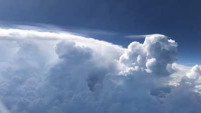 ? A storm I saw flying through East Africa that our plane avoided.