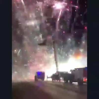 WCGW lighting fireworks too close to one another