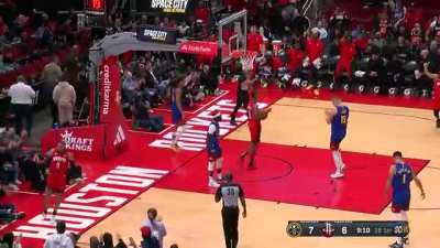[Highlight] Sengun blocks Jokic, leading to a Dillon Brooks And-1