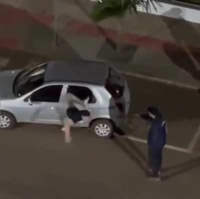 Lost a fight against a parked car