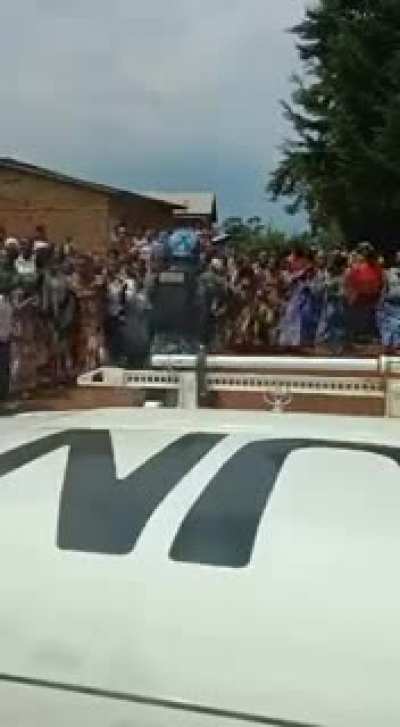 Indonesian UN peacekeeper dancing with locals