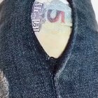 When she pulls the thread tight on this perfect denim seam repair ?