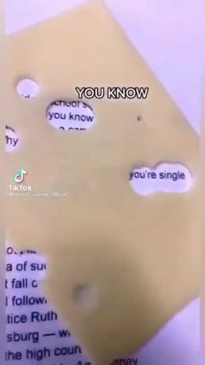 The cheese of truth never lies!