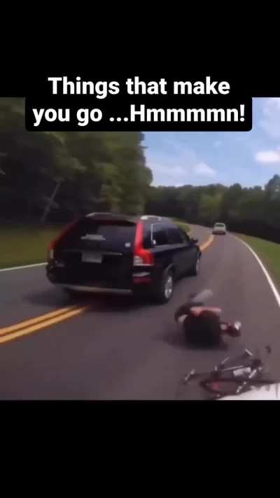 I guess the driver was trying to make a point and the cyclist barely escapes death