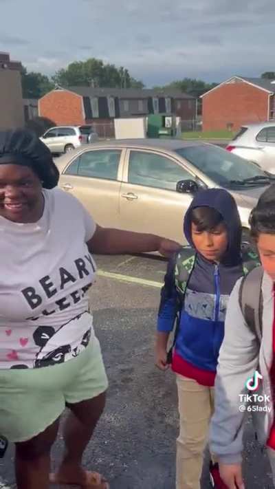 It’s his first time riding the bus and mom is a wreck, but his bus mates told his mom (in Spanish) anyone mess with him and they’re getting handled. Little man got some homies for life right there. ?