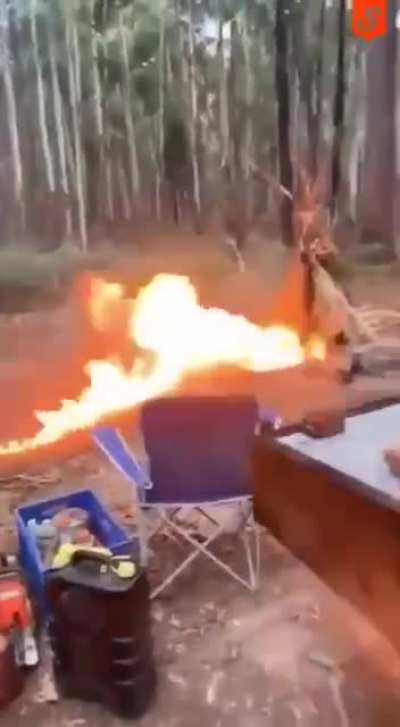 That how you start a camp fire ?