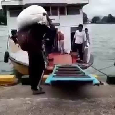Oh he fell!