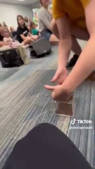 Showing a child a spider :)