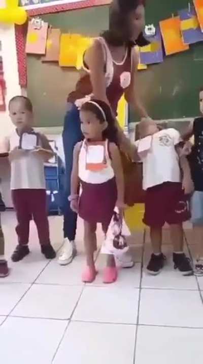 "owww I don't wanna be at school'