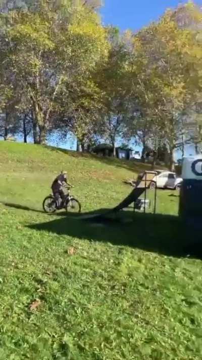 WCGW if you don't pedal hard to the ramp like you're suppose to...