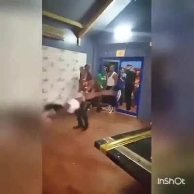 Man spins women