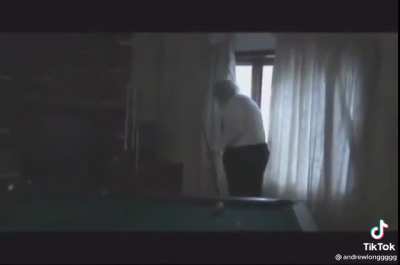 Pool table gets offended