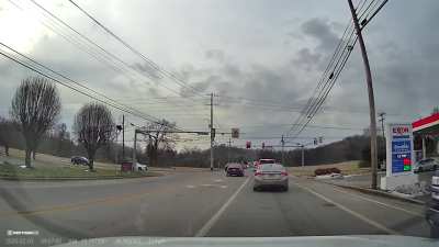 [OC] Almost got hit again ? then proceeds to take a blind left turn and almost hits a car in the turning lane.