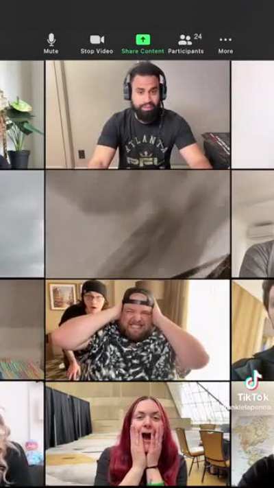 Fighting during zoom meeting