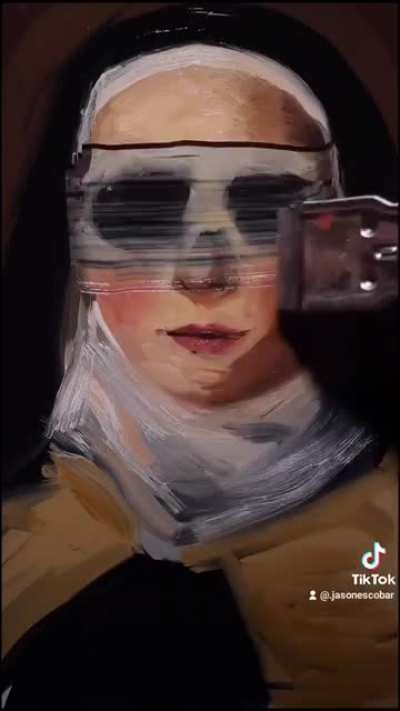 What's underneath oil painting
