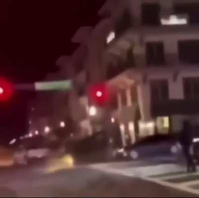 Driver of a truck hits light and makes a good “FireWork Show”