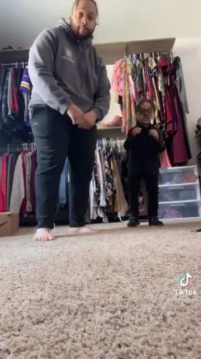 THE BABY JUST STANDING THERE ?