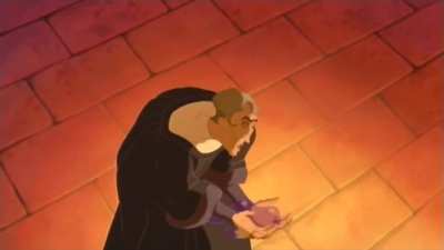 In the 1996 Disney film Hunchback of Notre Dame, during the Hellfire sequence, the background voices are speaking in Latin "Mea culpa" (My fault), "Mea maxima culpa" (My greatest fault) and even "Kyrie Eleison" (Lord have mercy), highlighting Frollo's hyp