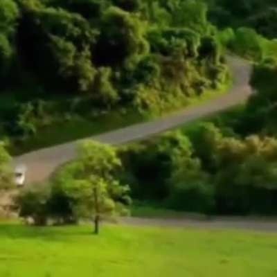 Quiet weekend drive in the country