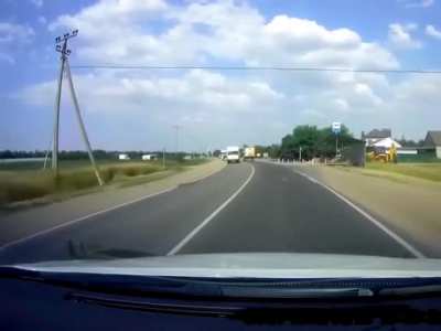 Big accident, the truck driver is ok, the other one I don’t know