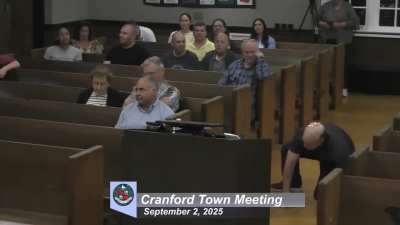 Awkward moment New Jersey man breakdances during town hall meeting