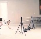 Horse woman showing her jumping skills.