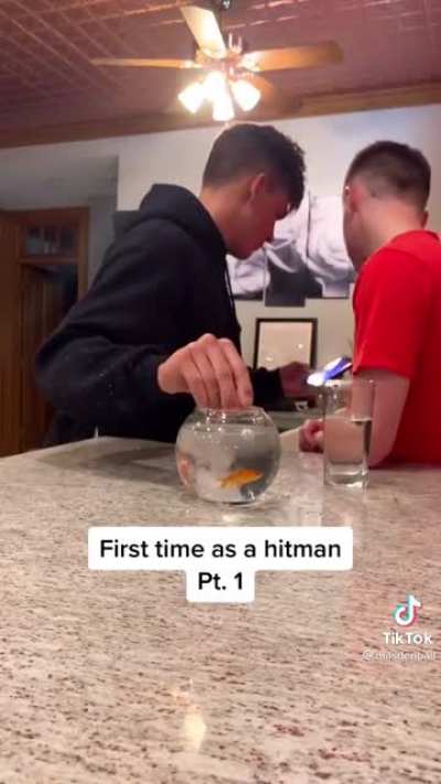 he just killed a fish for a tik tok