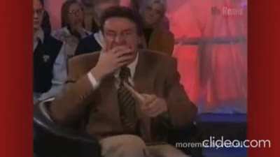 His voice will crack up anyone