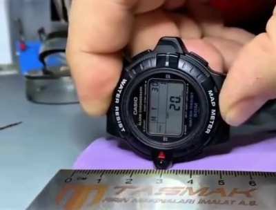 Casio watch from 1989 calculate accurate travel distance on paper maps.