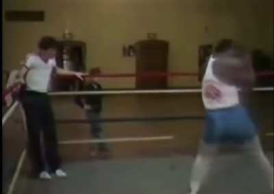 15 year old “Iron” Mike Tyson shadow boxing in 1981.