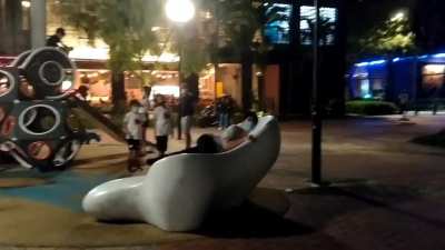 Tried doing parkour at night where are Crocs rip offs OOF