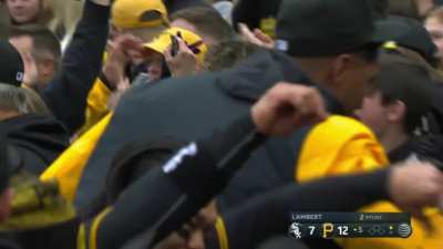 [Highlight] [Highlight] Bryan Reynolds with the Grand Triple-With-Error to put the Pirates up 12-7 in their home opener with his 6 RBIs