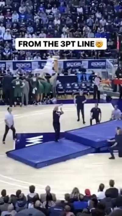 mascot Dunks from 3 point line